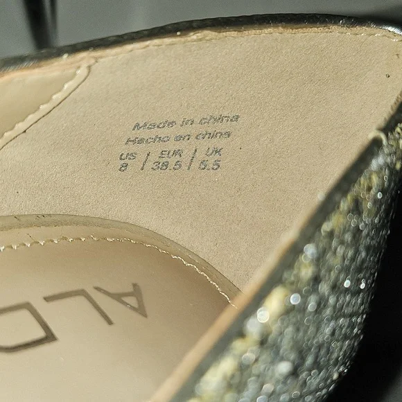 Aldo Fran Silver Platform Heels Size 8 - Picture 8 of 16